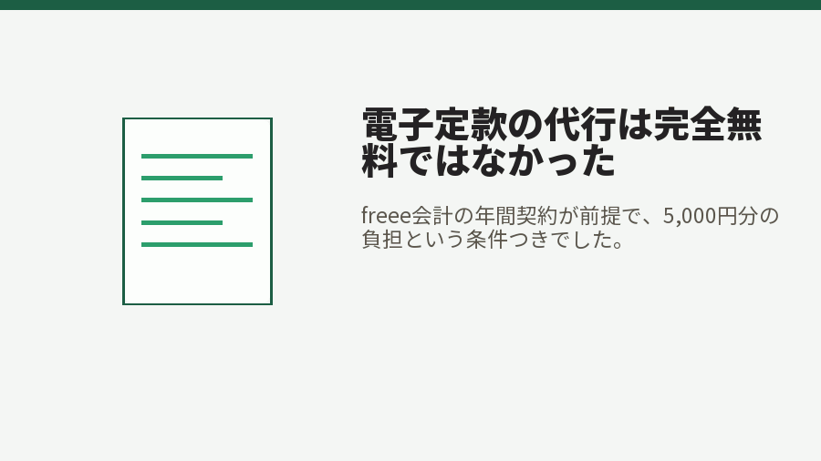 電子定款の代行は完全無料ではなかった
