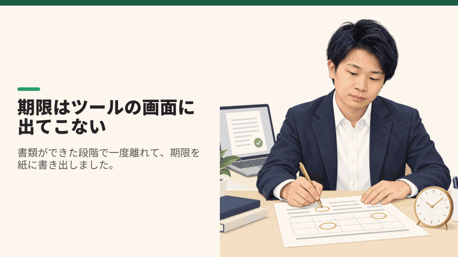 期限はツールの画面に出てこない