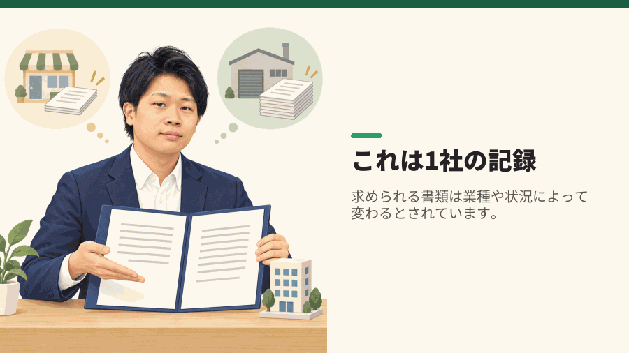 これは1社の記録