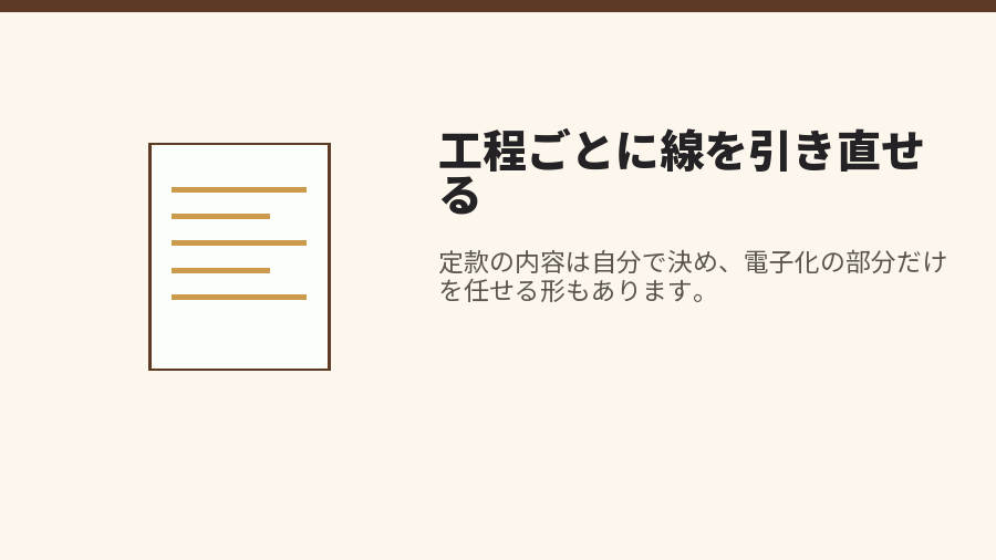 工程ごとに線を引き直せる
