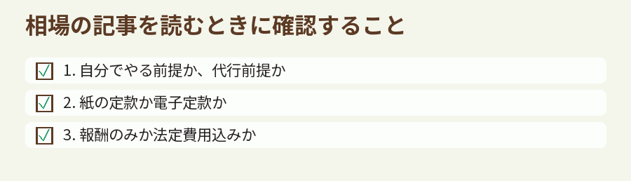 相場の記事を読むときに確認すること