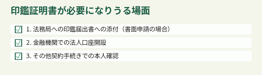 印鑑証明書が必要になりうる場面