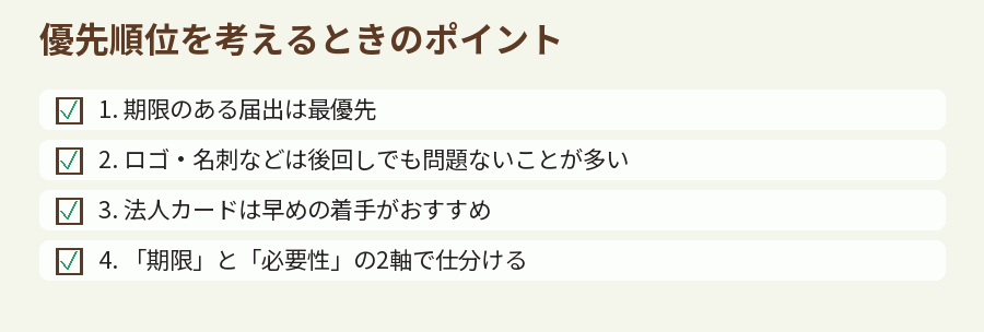 優先順位を考えるときのポイント