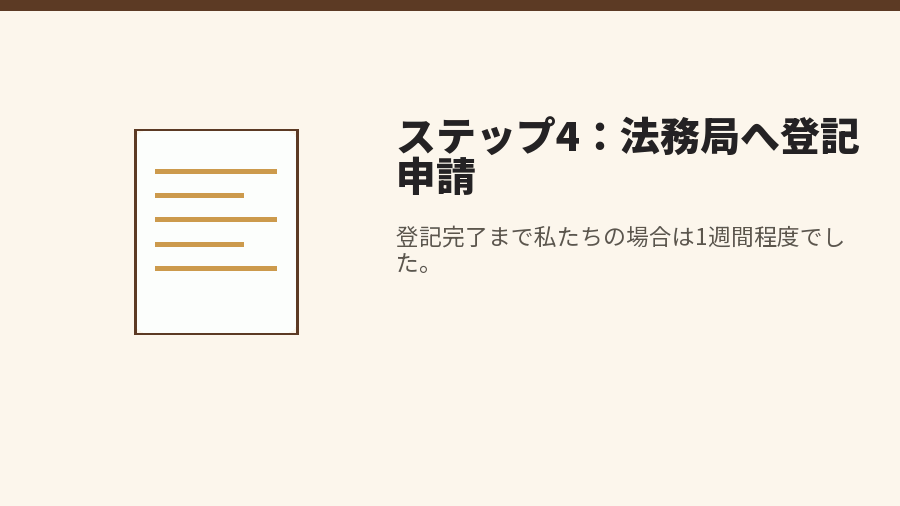 ステップ4：法務局へ登記申請