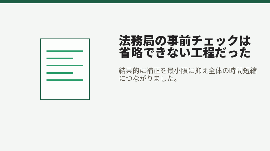法務局の事前チェックは省略できない工程だった