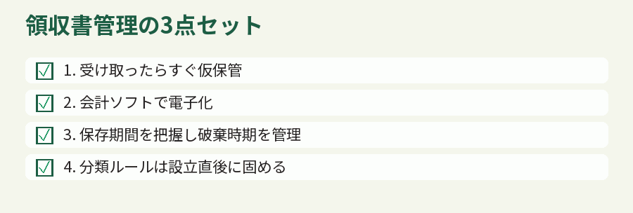 領収書管理の3点セット