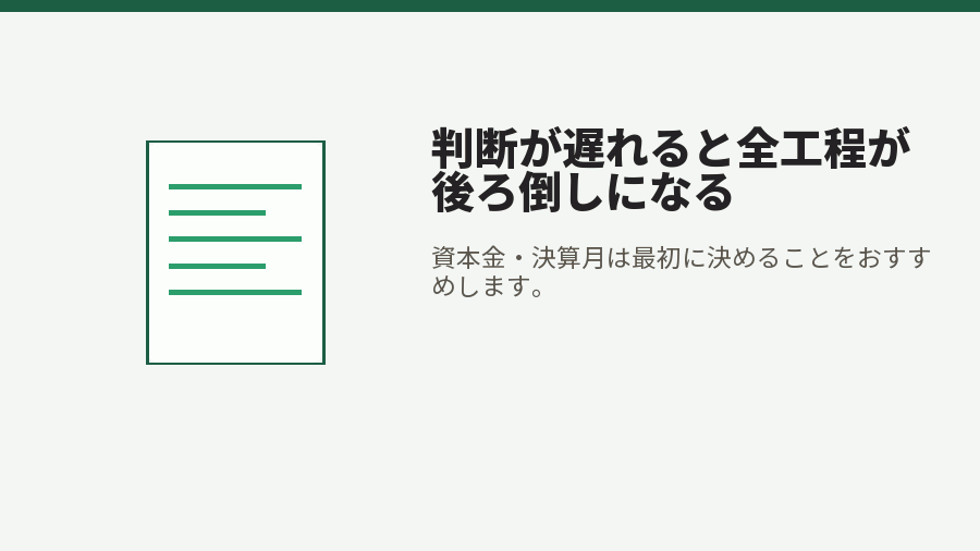 判断が遅れると全工程が後ろ倒しになる
