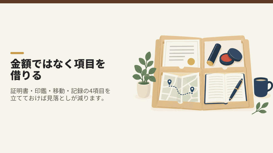 金額ではなく項目を借りる