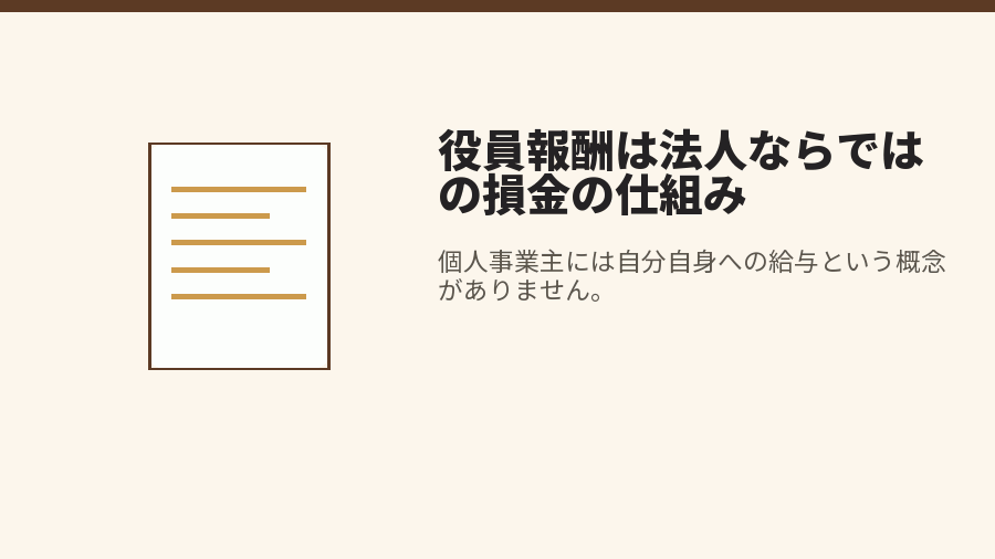 役員報酬は法人ならではの損金の仕組み