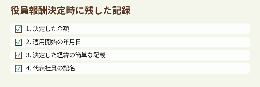 役員報酬決定時に残した記録