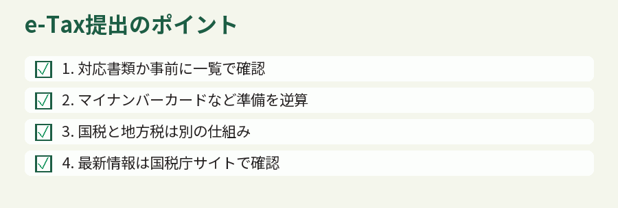e-Tax提出のポイント