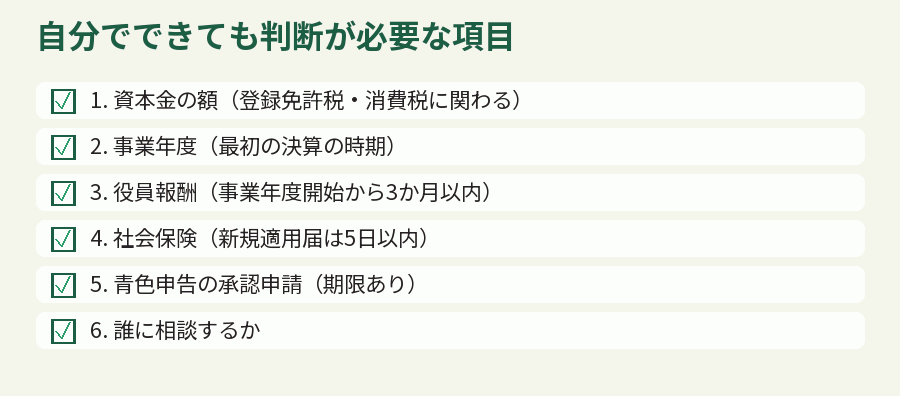 自分でできても判断が必要な項目