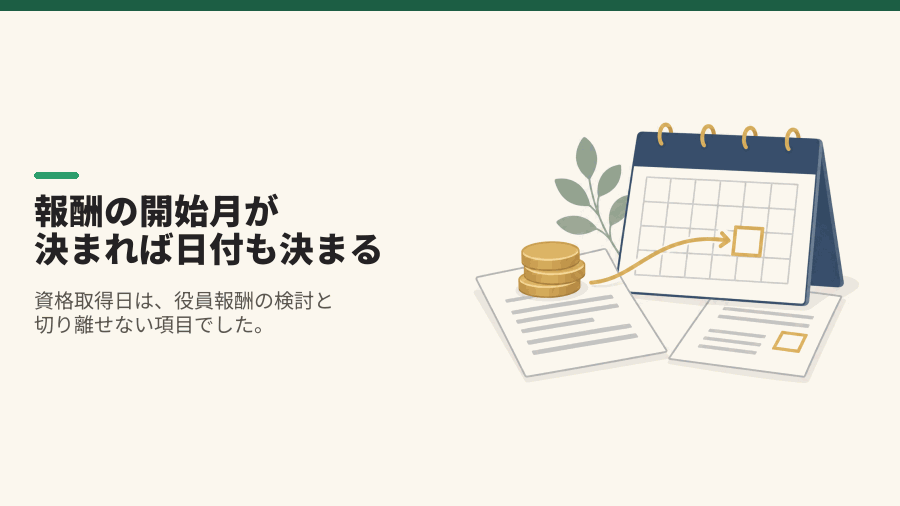 報酬の開始月が決まれば日付も決まる